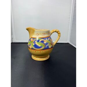 Villa della Luna‎ Small Creamer Pitcher Ceramic Hand Painted Floral